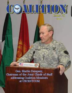 Issue 76 April 2012 Gen. Martin Dempsey, Chairman of the Joint Chiefs of Staff addressing Coalition Members