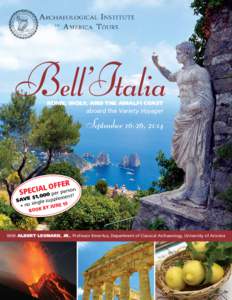 Bell’Italia Rome, Sicily, and the Amalfi Coast aboard the Variety Voyager  September 16-26, 2014