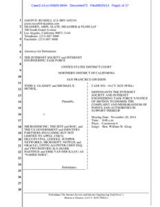 Case3:14-cvWHA Document73 Filed09Page1 ofJASON D. RUSSELL (CA SBNSKADDEN, ARPS, SLATE, MEAGHER & FLOM LLP 300 South Grand Avenue