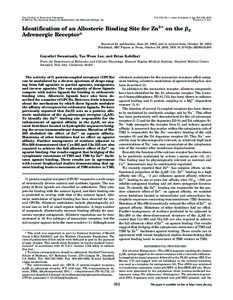 THE JOURNAL OF BIOLOGICAL CHEMISTRY © 2003 by The American Society for Biochemistry and Molecular Biology, Inc. Vol. 278, No. 1, Issue of January 3, pp. 352–356, 2003 Printed in U.S.A.