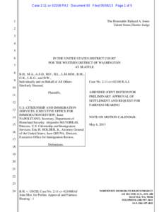 Settlement / Seattle / Federal Rules of Civil Procedure / Washington / Geography of the United States / United States Citizenship and Immigration Services / Law / Northwest Immigrant Rights Project