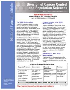 SEER-Medicare Linked Database fact sheet