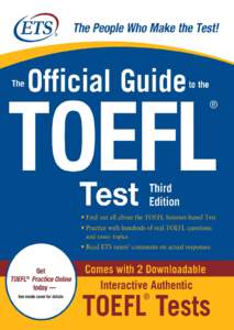 Go anywhere from here.  TOEFL Practice Online ®  The ofﬁcial practice test that