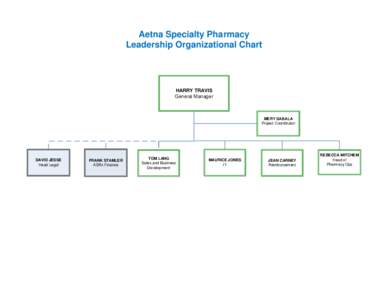 Aetna Specialty Pharmacy Leadership Organizational Chart HARRY TRAVIS General Manager