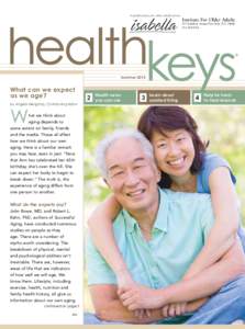 A publication for older adults from  Institute For Older Adults 515 Audubon Avenue New York, N.Y9224