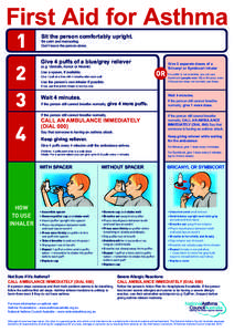 First Aid for Asthma 1 2 3