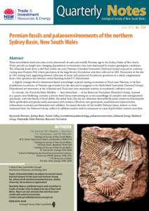 Quarterly Notes Geological Survey of New South Wales June 2012 No. 138