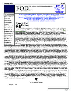 Volume 18, Issue 1  Jan 2008 fatty oxidation disorder communication network
