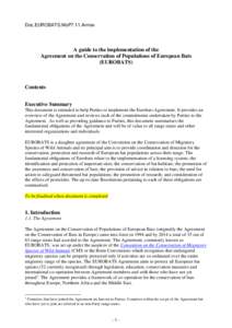 Doc.EUROBATS.MoP7.11.Annex  A guide to the implementation of the Agreement on the Conservation of Populations of European Bats (EUROBATS)