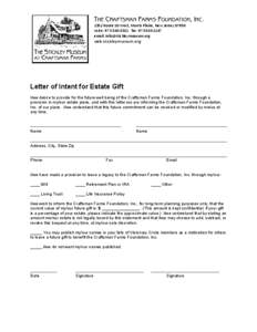 Microsoft Word - Ltr of Intent for Estate Gift1