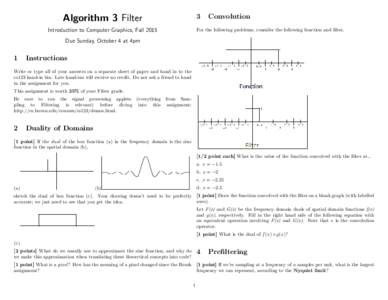 Algorithm 3 Filter  3 Introduction to Computer Graphics, Fall 2015