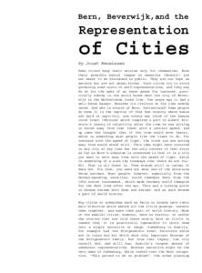 Bern, Beverwijk,and the  Representation of Cities by Joost Meuwissen