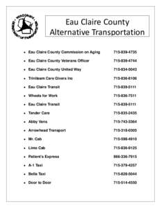 Eau Claire County alternative transportation