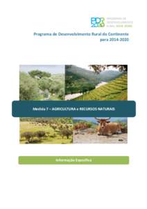 Programa de Desenvolvimento Rural do Continente paraMedida 7 – AGRICULTURA e RECURSOS NATURAIS  Informação Específica