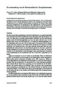 De ontmanteling van de Helmkruidfamilie (Scrophulariaceae) Pieter (P.B.) Pelser (Nationaal Herbarium Nederland / Leiden branch, Postbus 9514, 2300 RA Leiden; e-mail: [removed]) Disassembling the Scrophular