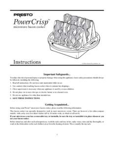 PowerCrisp  ™ microwave bacon cooker