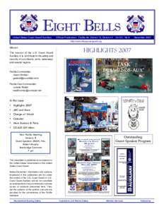 EIGHT BELLS United States Coast Guard Auxiliary Official Publication:  Flotilla 48, District 13, Division 4  Vol XII,  No 9