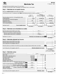 MB 428 T1 General – 2000 Manitoba Tax Complete this form and attach a copy of it to your return. For details, see the section called 