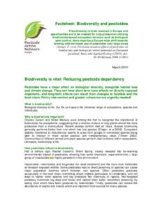 Microsoft Word - PAN E factsheet - Pesticides_and_Biodiversity