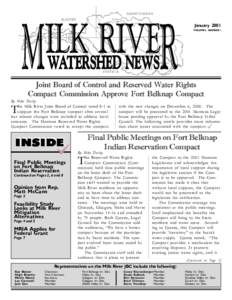 ILK RIVE M WATERSHED NEWSR January 2001 VOLUME 4 NUMBER 1