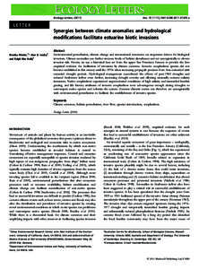 Ecology Letters, ([removed]doi: [removed]j[removed]01635.x LETTER