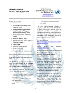 Minority Update  United Nations OHCHR Indigenous Peoples and Minorities Unit