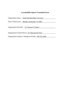 SECTION I:  EXECUTIVE SUMMARY (2-3 pages)
