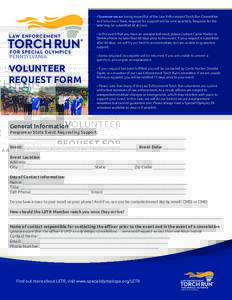 LETR Volunteer Request Form
