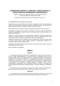 Convención contra la Tortura y Otros Tratos o Penas Crueles, Inhumanos o Degradantes