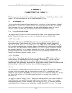 Chapter 4 - Environmental Impacts, Pages 1-8
