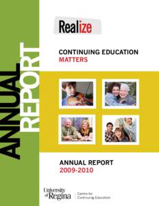 Annual Report Realize Continuing Education Matters