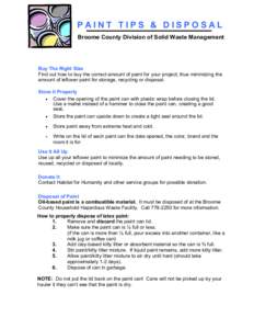 Microsoft Word - Paint Tips & Disposal.doc
