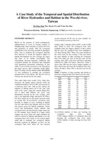 A Case Study of the Temporal and Spatial Distribution of River Hydraulics and Habitat in the Wu-chi river, Taiwan