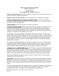 Steering Committee Meeting Minutes[removed]Model Aquatic Health Code