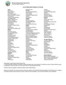 Medicine / Animal diseases / Pseudorabies / Brucellosis / Foot-and-mouth disease / Vesicular stomatitis virus / Classical swine fever / Uniform methods and rules / ICD-10 Chapter I: Certain infectious and parasitic diseases / Veterinary medicine / Health / Animal virology