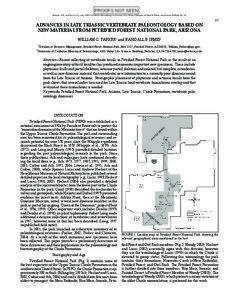 PROOFS NOT SEEN Heckert, A.B., and Lucas, S.G., eds., 2005, Vertebrate Paleontology in Arizona. New Mexico Museum of Natural History and Science Bulletin No. 29.