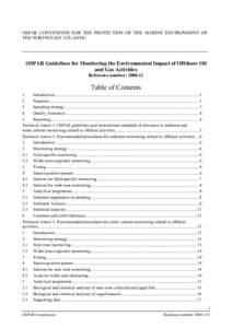 OSPAR CONVENTION FOR THE PROTECTION OF THE MARINE ENVIRONMENT OF THE NORTH-EAST ATLANTIC OSPAR Guidelines for Monitoring the Environmental Impact of Offshore Oil and Gas Activities Reference number: 