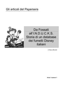 Gli articoli del Papersera  Da Fossati all’I.N.D.U.C.K.S. Storia di un database dei fumetti Disney