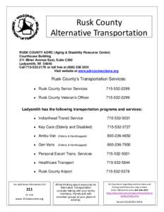 Rusk County Alternative Transportation
