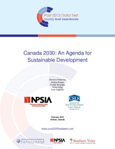 ---------------------------------------------------------------  ---------------------------------- Canada 2030: An Agenda for Sustainable Development