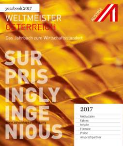 yearbookWELTMEISTER ÖSTERREICH Das Jahrbuch zum Wirtschaftsstandort