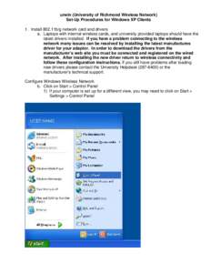 Microsoft Word - URWIN WindowsXP Client Procedures.doc