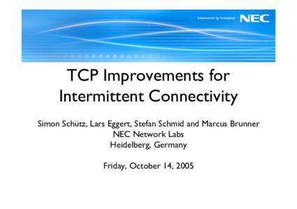 tcp-intermittent-telcordia-00.ppt