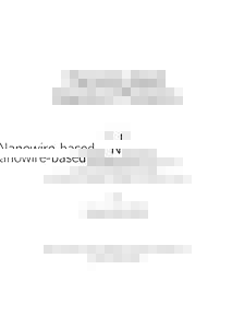 Nanowire-based Quantum Photonics Proefschrift  ter verkrijging van de graad van doctor