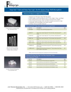 B4 - Snap Seal™ Vials and Snap Top Caps™ for 96-Square Deep Well Microplates (un-numbered).indd