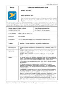 EASA AD No.: [removed]EASA AIRWORTHINESS DIRECTIVE AD No.: [removed]