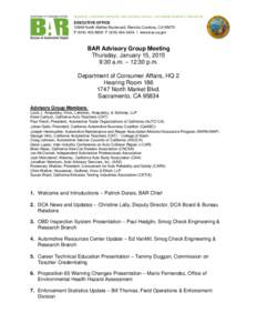 BUSINESS, CONSUMER SERVICES, AND HOUSING AGENCY • GOVERNOR EDMUND G. BROWN JR.  EXECUTIVE OFFICE[removed]North Mather Boulevard, Rancho Cordova, CA[removed]P[removed]F[removed]I www.bar.ca.gov