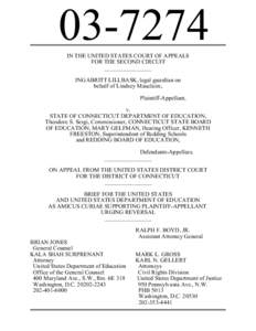 Lillbask v. Connecticut -- Brief as Amicus