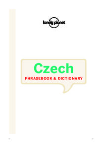 0-prelims-cze3.indd 1  Czech PHRASEBOOK & DICTIONARY