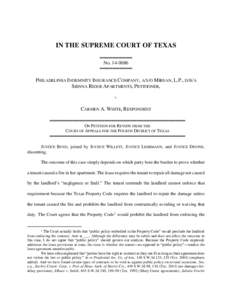 IN THE SUPREME COURT OF TEXAS ══════════ No ══════════